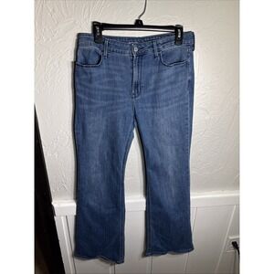 Old Navy Womens Jeans Size 8 High Rise Wow Flare Blue Denim 29" Length Med Wash